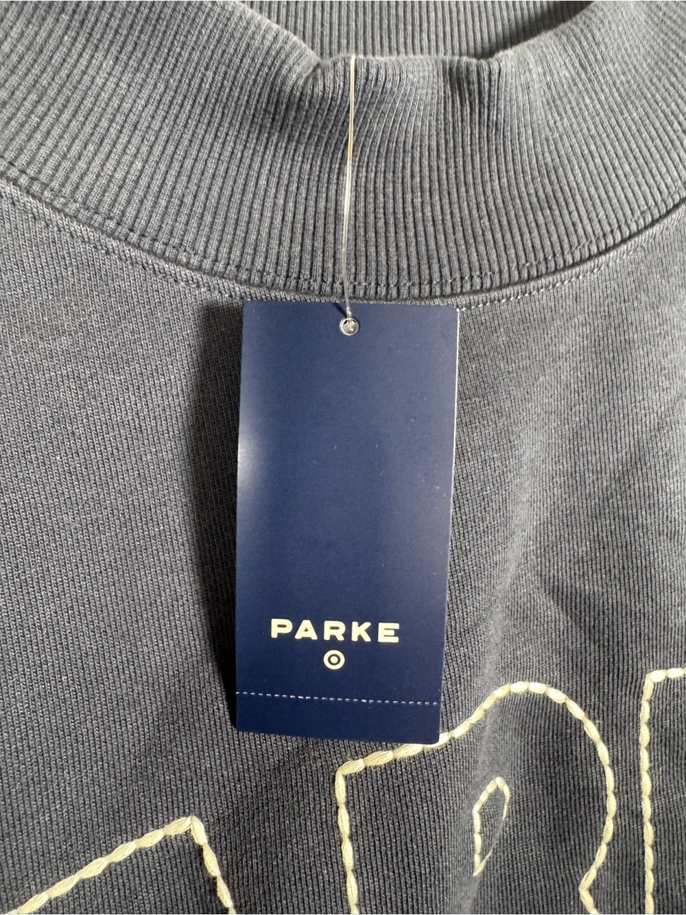 Women's Mockneck Pullover Sweatshirt, NWT- Parke x Target Navy XXS/XS, in hand - Picture 4 of 4